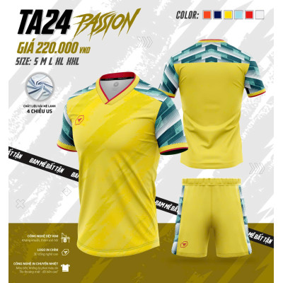 ÁO BÓNG ĐÁ KHÔNG LOGO TA24 PASSION